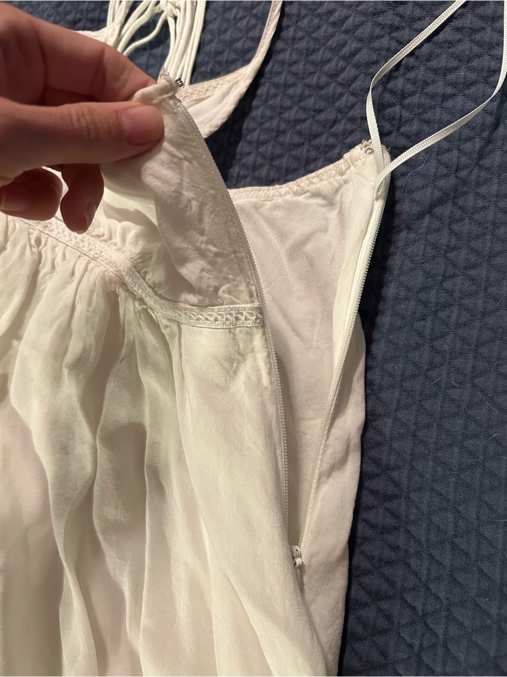 GXF by Gentle Fawn | White Maxi Sundress with Macramé Back - Picture 4 of 7